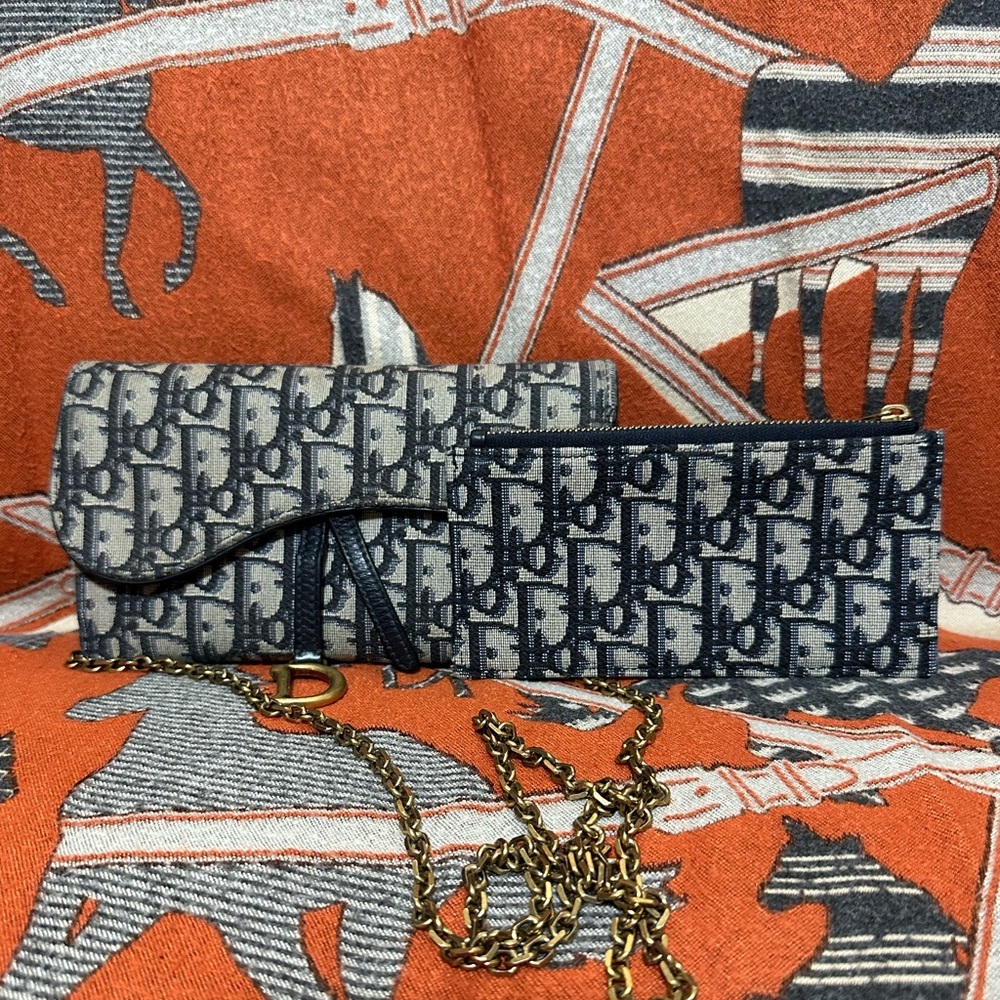 Dior Small Saddle Pouch with Chain